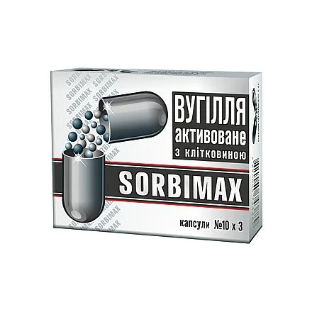 Купити СОРБІМАКС вугілля активоване з клітковиною 122 в інтернет магазині Червона зірка